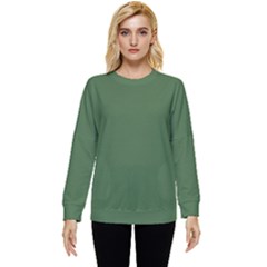 Color Artichoke Green Hidden Pocket Sweatshirt by Kultjers