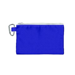 Color Medium Blue Canvas Cosmetic Bag (small) by Kultjers