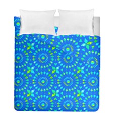 Kaleidoscope Blue Duvet Cover Double Side (full/ Double Size) by Mazipoodles