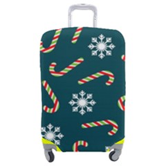 Christmas Seamless Pattern With Candies Snowflakes Luggage Cover (medium) by Uceng