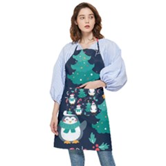 Colorful Funny Christmas Pattern Pocket Apron by Uceng
