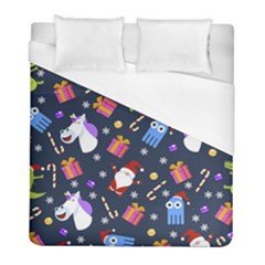 Colorful Funny Christmas Pattern Duvet Cover (full/ Double Size) by Uceng