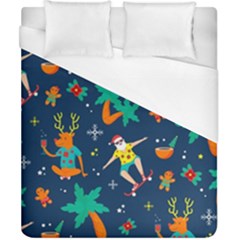 Colorful Funny Christmas Pattern Duvet Cover (california King Size) by Uceng