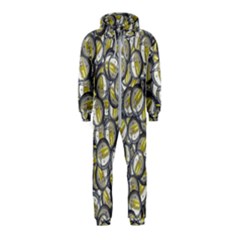 Gong Instrument Motif Pattern Hooded Jumpsuit (kids) by dflcprintsclothing