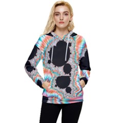 Fractal Abstract Background Women s Lightweight Drawstring Hoodie by Ravend