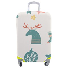 Reindeer Stars Socks Stick Candy Cane Luggage Cover (medium) by artworkshop