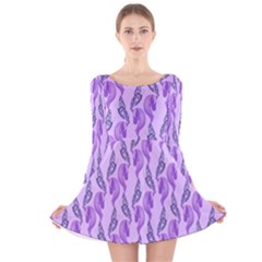 Unicorn Butterfly Long Sleeve Velvet Skater Dress by Sparkle
