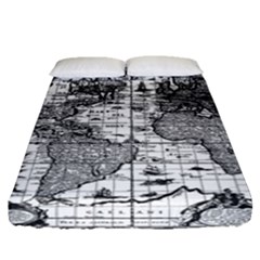 Antique Mapa Mundi Revisited Fitted Sheet (queen Size) by ConteMonfrey