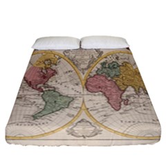 Mapa Mundi 1775 Fitted Sheet (california King Size) by ConteMonfrey