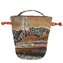 Art Boats Garda, Italy  Drawstring Bucket Bag by ConteMonfrey
