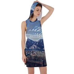 Lake In Italy Racer Back Hoodie Dress by ConteMonfrey