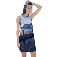 Pier On The End Of A Day Racer Back Hoodie Dress by ConteMonfrey
