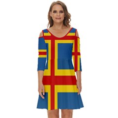 Aaland Shoulder Cut Out Zip Up Dress by tony4urban