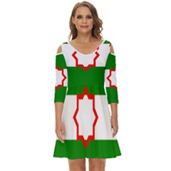 Andalusia Flag Shoulder Cut Out Zip Up Dress by tony4urban