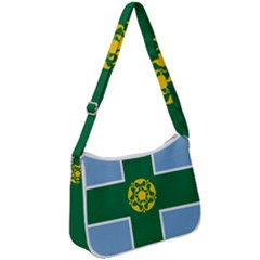 Derbyshire Flag Zip Up Shoulder Bag by tony4urban