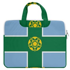 Derbyshire Flag Macbook Pro 16  Double Pocket Laptop Bag  by tony4urban