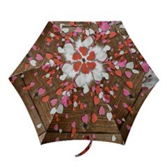 Valentine Day Heart Wallpaper Mini Folding Umbrellas by artworkshop