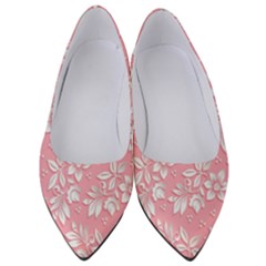 Texture With White Flowers Women s Low Heels by artworkshop
