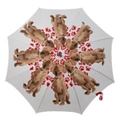 Vizsla Gifts T- Shirt Cool Vizsla Valentine Heart Paw Vizsla Dog Lover Valentine Costume T- Shirt Hook Handle Umbrellas (large) by maxcute