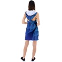 Abstract Blue Background Racer Back Hoodie Dress View2
