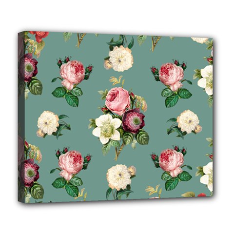 Victorian Floral Deluxe Canvas 24  X 20  (stretched) by fructosebat