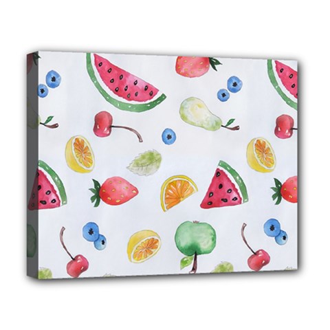 Fruit! Deluxe Canvas 20  X 16  (stretched) by fructosebat