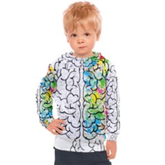 Brain-mind-psychology-idea-drawing Kids  Hooded Pullover by Jancukart