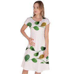 Boho Leaf Pattern T- Shirt Boho Leaf Pattern T- Shirt Classic Short Sleeve Dress by maxcute