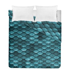 Teal Scales! Duvet Cover Double Side (full/ Double Size) by fructosebat
