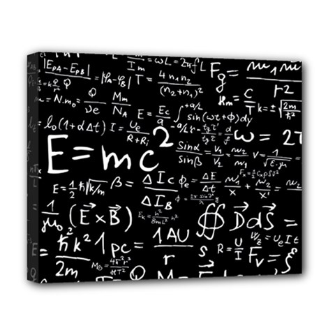 E=mc2 Text Science Albert Einstein Formula Mathematics Physics Deluxe Canvas 20  X 16  (stretched) by Jancukart