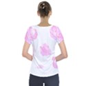 Roses T- Shirt Roses Life Pattern T- Shirt Short Sleeve Front Detail Top View2