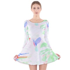 Tropical T- Shirt Tropical Sublime Blossom T- Shirt Long Sleeve Velvet Skater Dress by maxcute