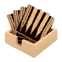 Pencil Colorfull Pattern Bamboo Coaster Set by artworkshop
