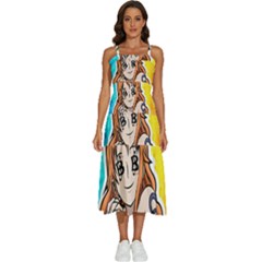 Nami Lovers Money Sleeveless Shoulder Straps Boho Dress by designmarketalsprey31