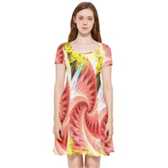 Fractalflowers Inside Out Cap Sleeve Dress by Sparkle