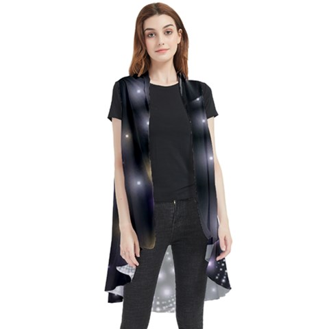 Digitalart Balls Sleeveless Chiffon Waistcoat Shirt by Sparkle