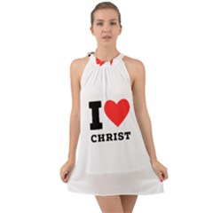 I Love Christ Halter Tie Back Chiffon Dress by ilovewhateva