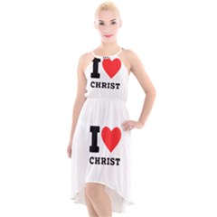 I Love Christ High-low Halter Chiffon Dress  by ilovewhateva