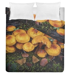 Orange Mushrooms In Patagonia Forest, Ushuaia, Argentina Duvet Cover Double Side (queen Size) by dflcprintsclothing