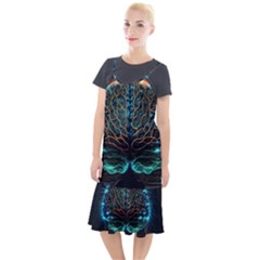 Brain Mind Technology Circuit Board Layout Patterns Camis Fishtail Dress by Uceng