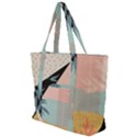 Leaves Pattern Design Colorful Decorative Texture Zip Up Canvas Bag View1
