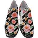 Exotic Watercolor Botanical Flowers Pattern Women Slip On Heel Loafers View1