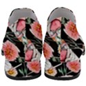 Exotic Watercolor Botanical Flowers Pattern Women Slip On Heel Loafers View4