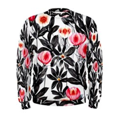Beautiful Elegant Botanical Flowers Men s Sweatshirt by GardenOfOphir