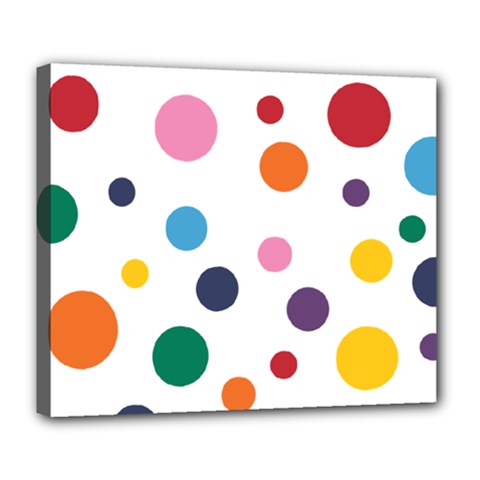 Polka Dot Deluxe Canvas 24  X 20  (stretched) by 8989