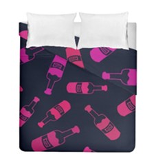 Wine Wine Bottles Background Graphic Duvet Cover Double Side (full/ Double Size) by Ravend