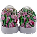 Blushing Bold Botanical Watercolor Flowers Kids Athletic Shoes View4