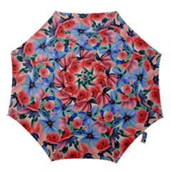 Classy Watercolor Flowers Hook Handle Umbrellas (small) by GardenOfOphir