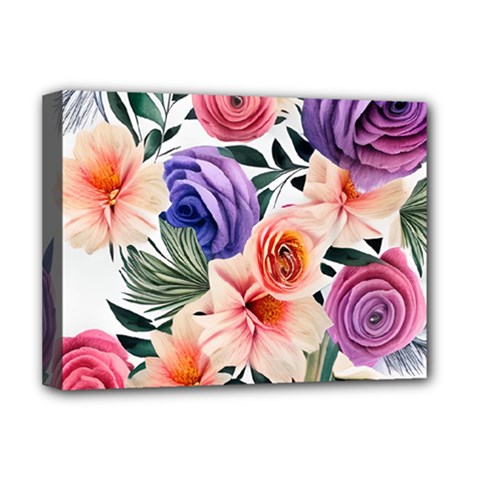 Country-chic Watercolor Flowers Deluxe Canvas 16  X 12  (stretched)  by GardenOfOphir