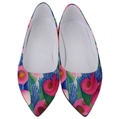 Celestial Watercolor Flowers Women s Low Heels by GardenOfOphir